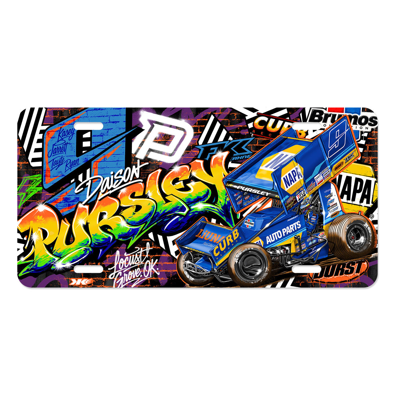 Graffiti Heat License Plate