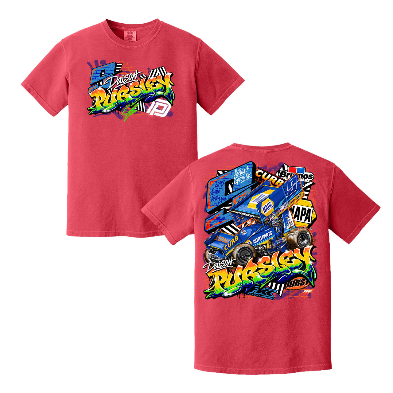 Graffiti Heat T-Shirt- Paprika