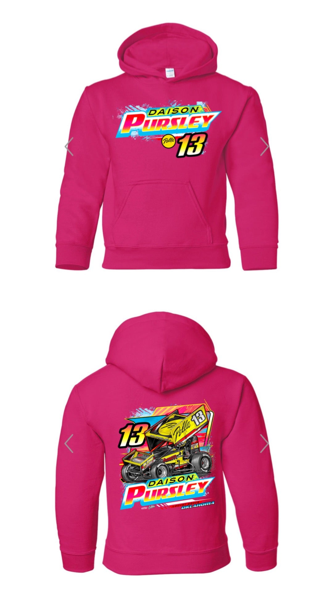 Neon Pella Kids Hoodie