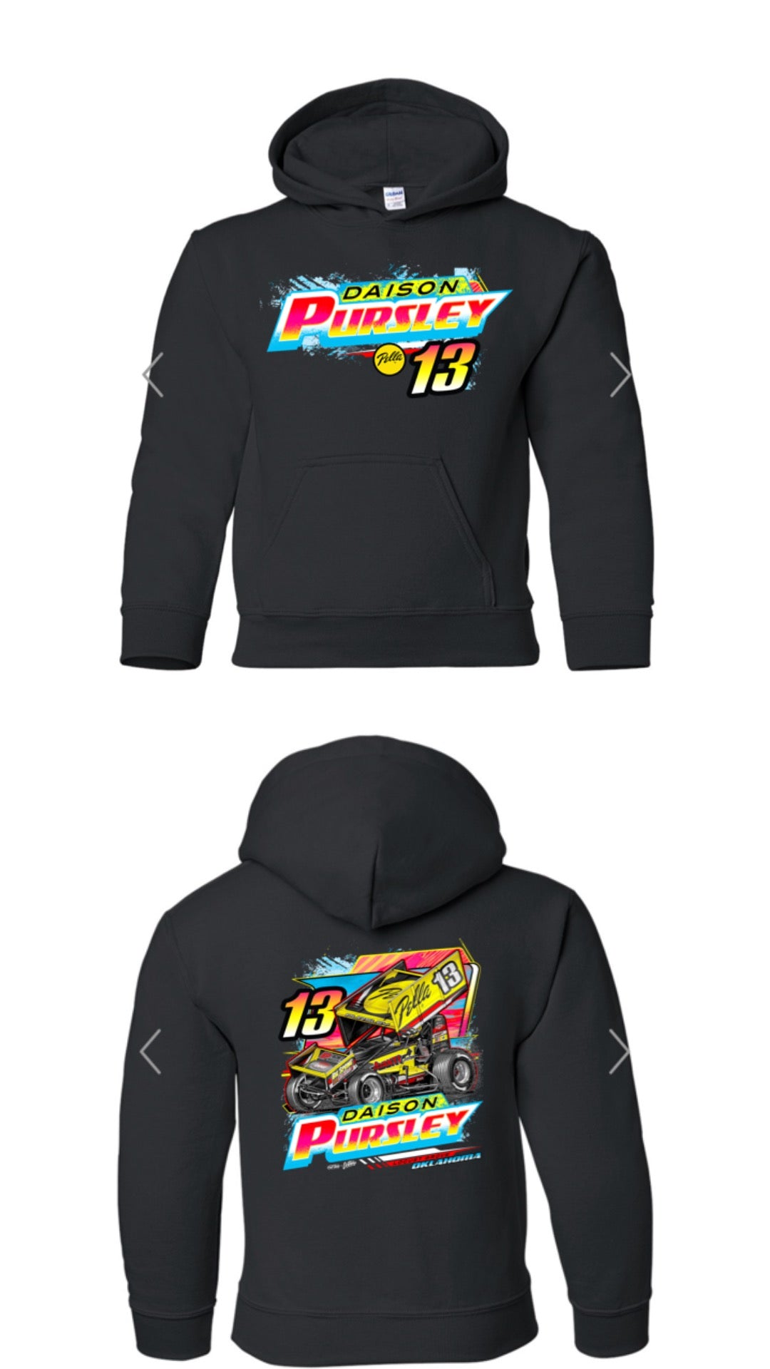 Neon Pella Kids Hoodie