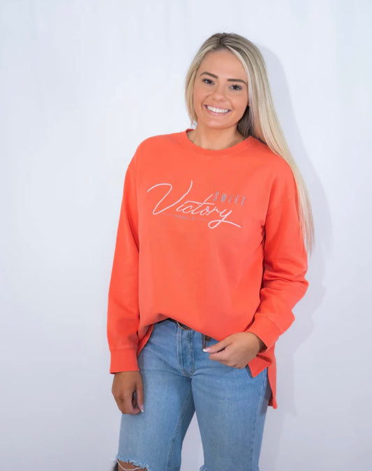 Coral Adventure Cozy Crewneck Sweatshirt