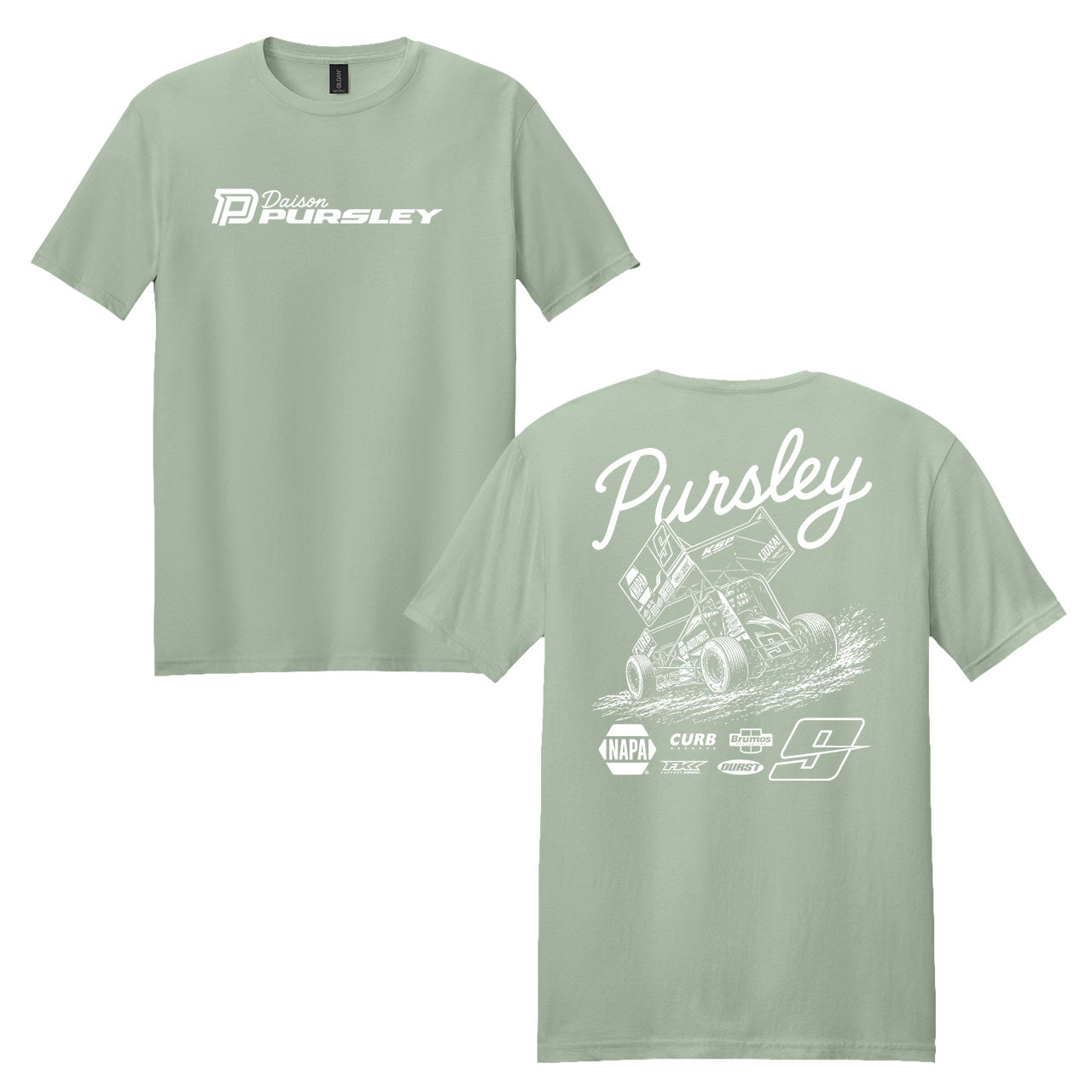 Carving The Line Tee- Sage