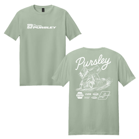 Carving The Line Tee- Sage