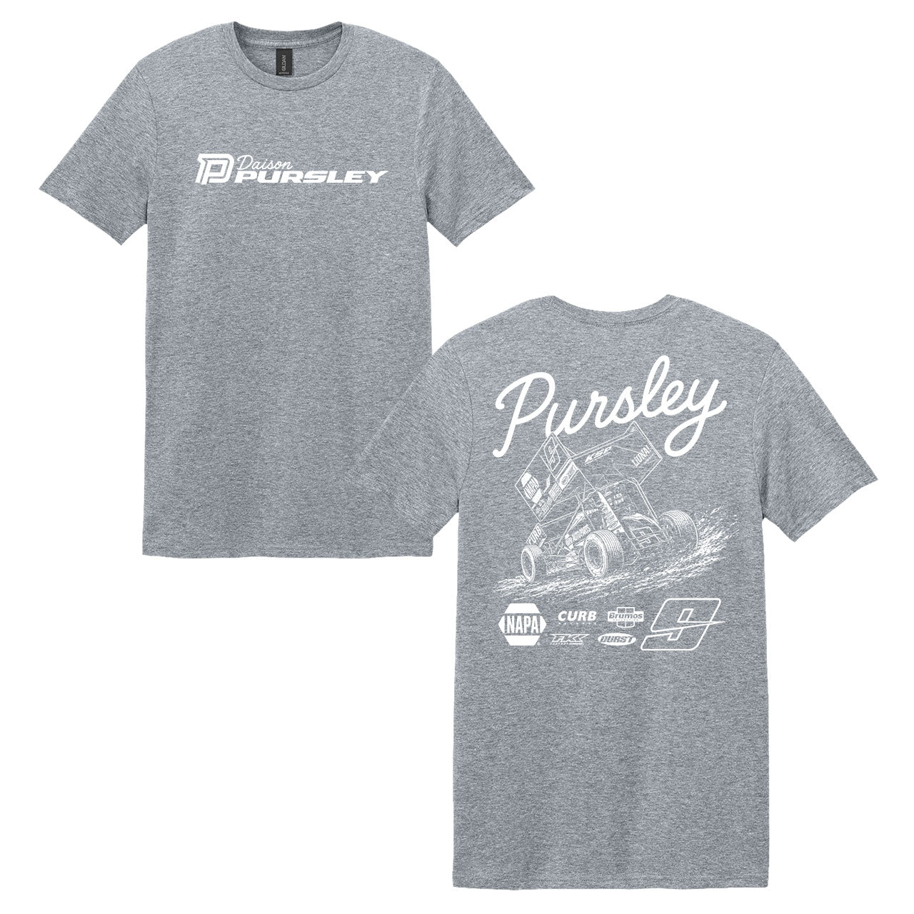 Carving The Line Tee- Sports Grey