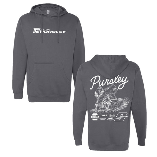 Carving The Line Hoodie- Charcoal