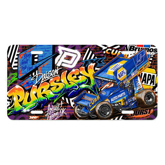 Graffiti Heat License Plate