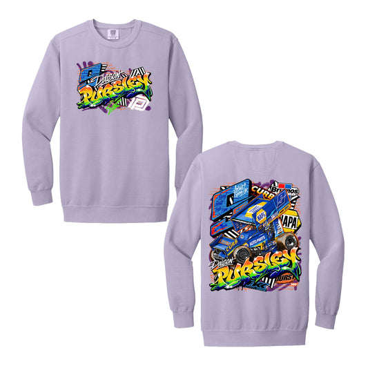 Graffiti Heat Crewneck Sweatshirt- Orchid