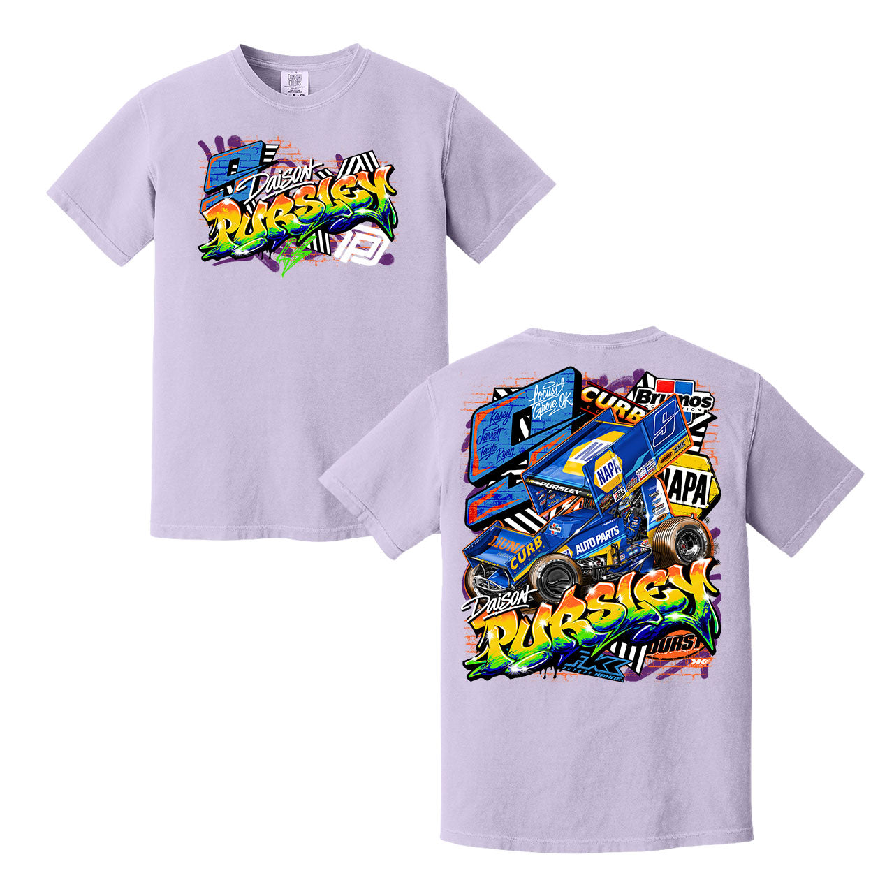 Graffiti Heat T-Shirt- Orchid