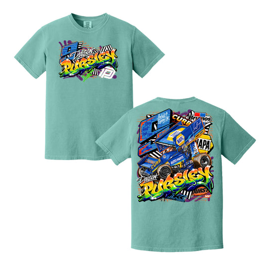 Graffiti Heat T-Shirt- Seafoam
