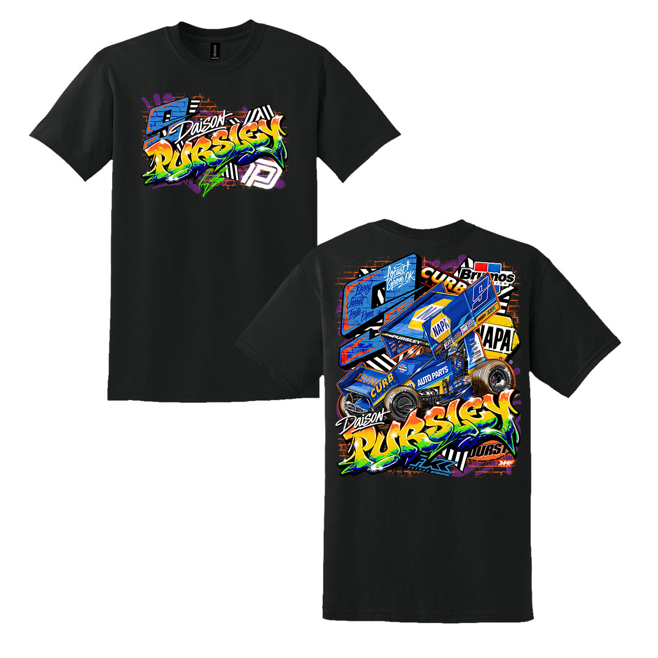 Graffiti Heat T-Shirt- Black