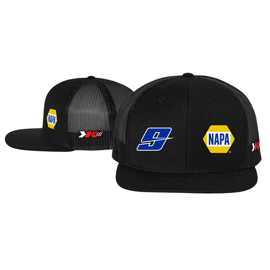 KKR 9 Crew Hat - Black Flatbill Trucker